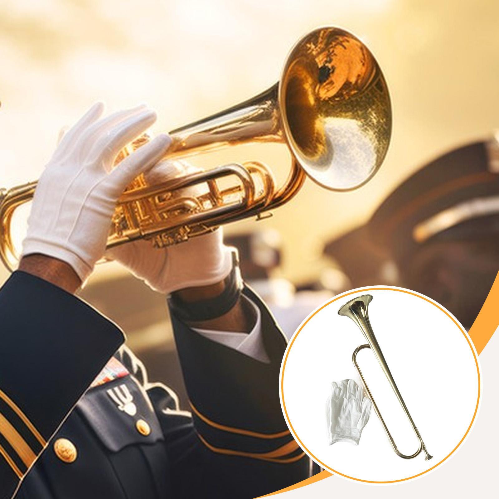 Musical Instrument Bugle - Lightweight Brass Bugle Trumpet for School