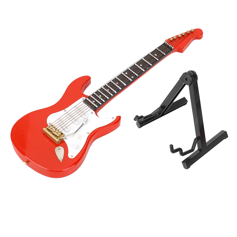 Musical Instrument With A - Miniature Red Electric Guitar Model Musical