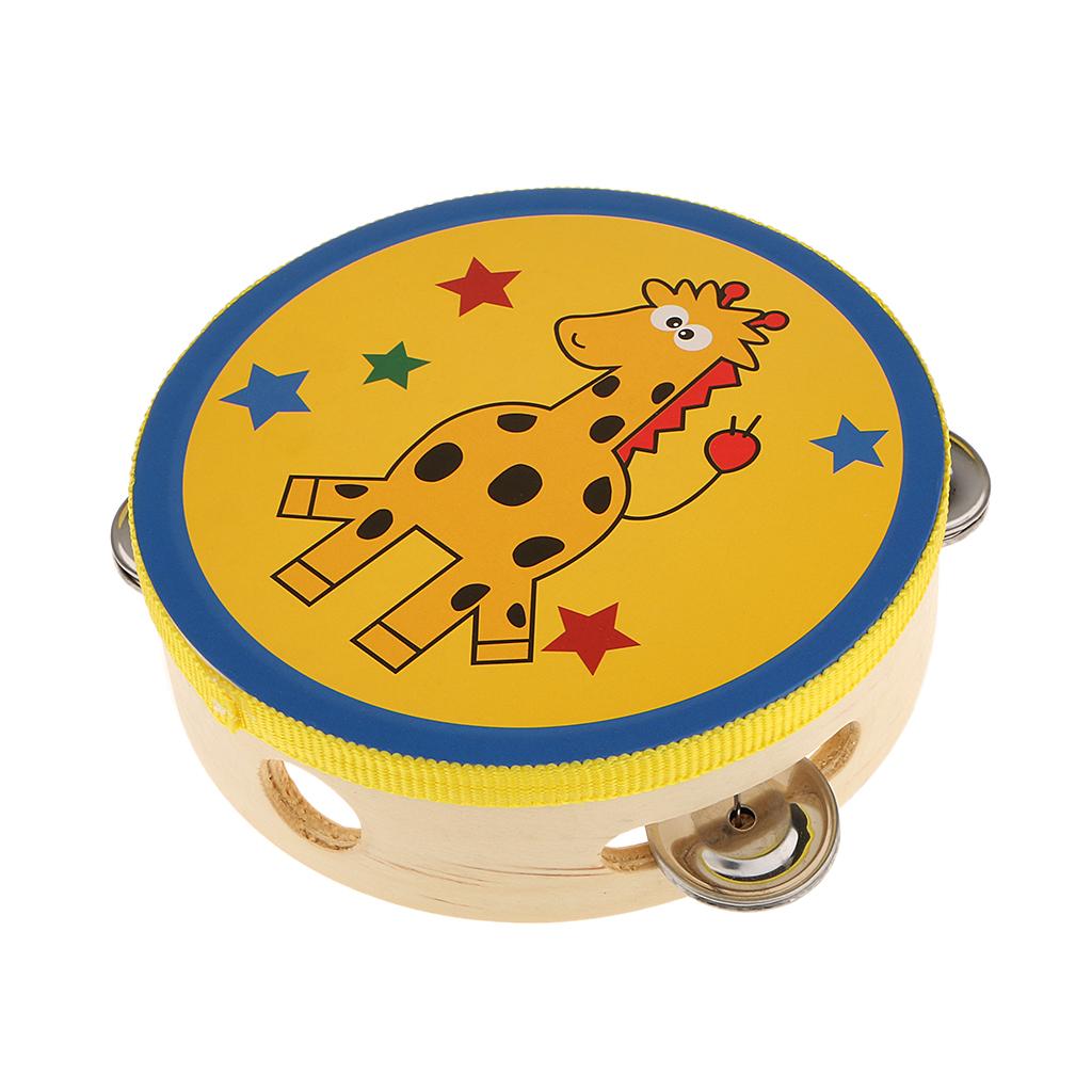 Tambourine Hand Drum - Wooden Tambourine Small Hand Percussion Bulk