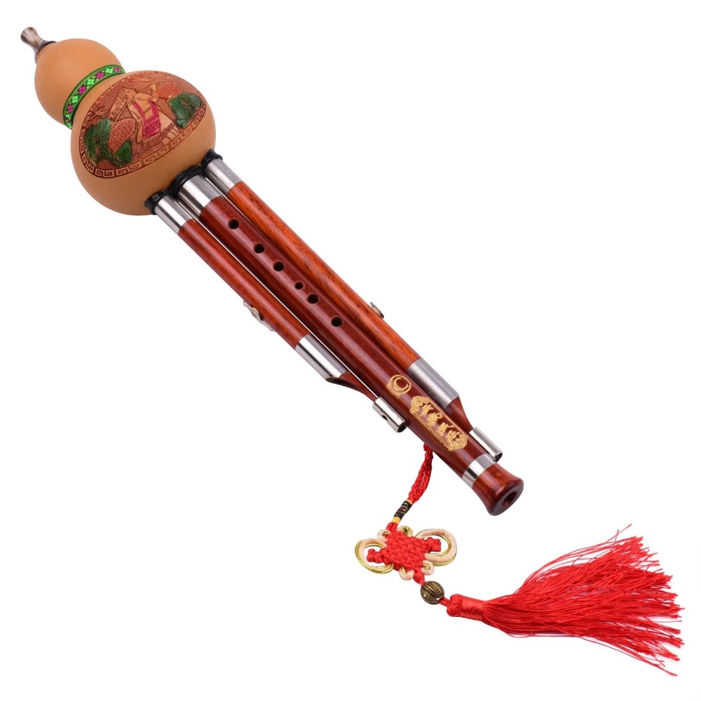 Musical Instrument With A - 3-Tone C Key Hulusi Gourd Flute