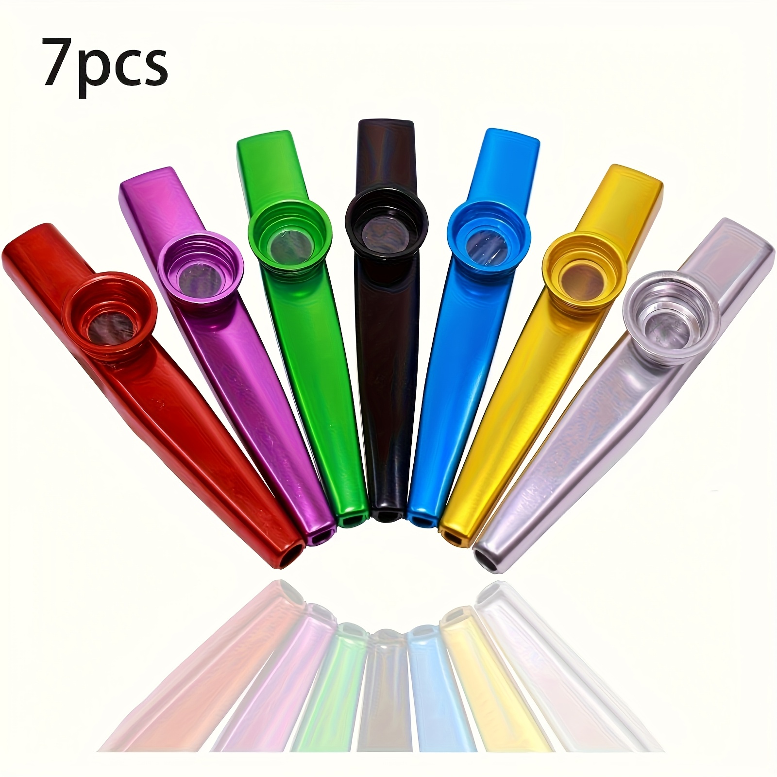 Musical Instruments Easy - 7pcs Metal Kazoos Simple Design Lightweight