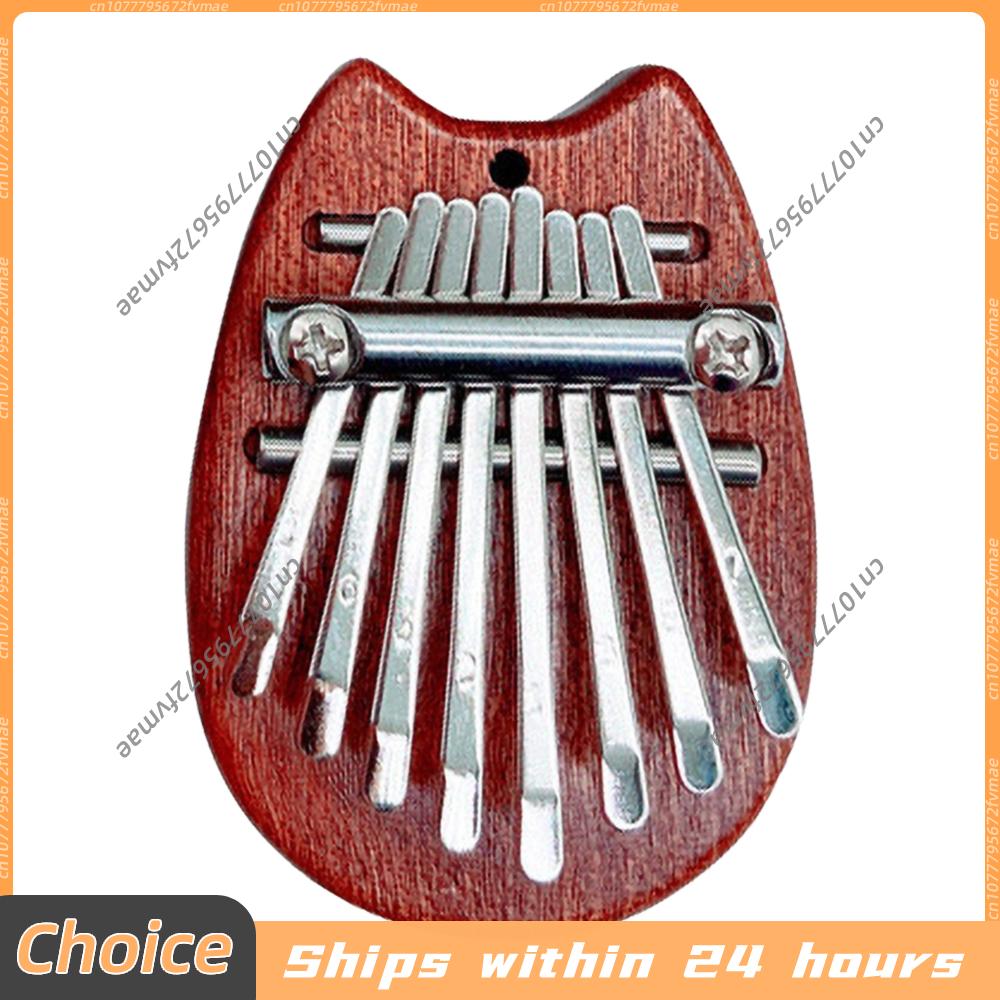 A Musical Instrument With Keys - 8 Keys Mini Kalimba Wooden Thumb