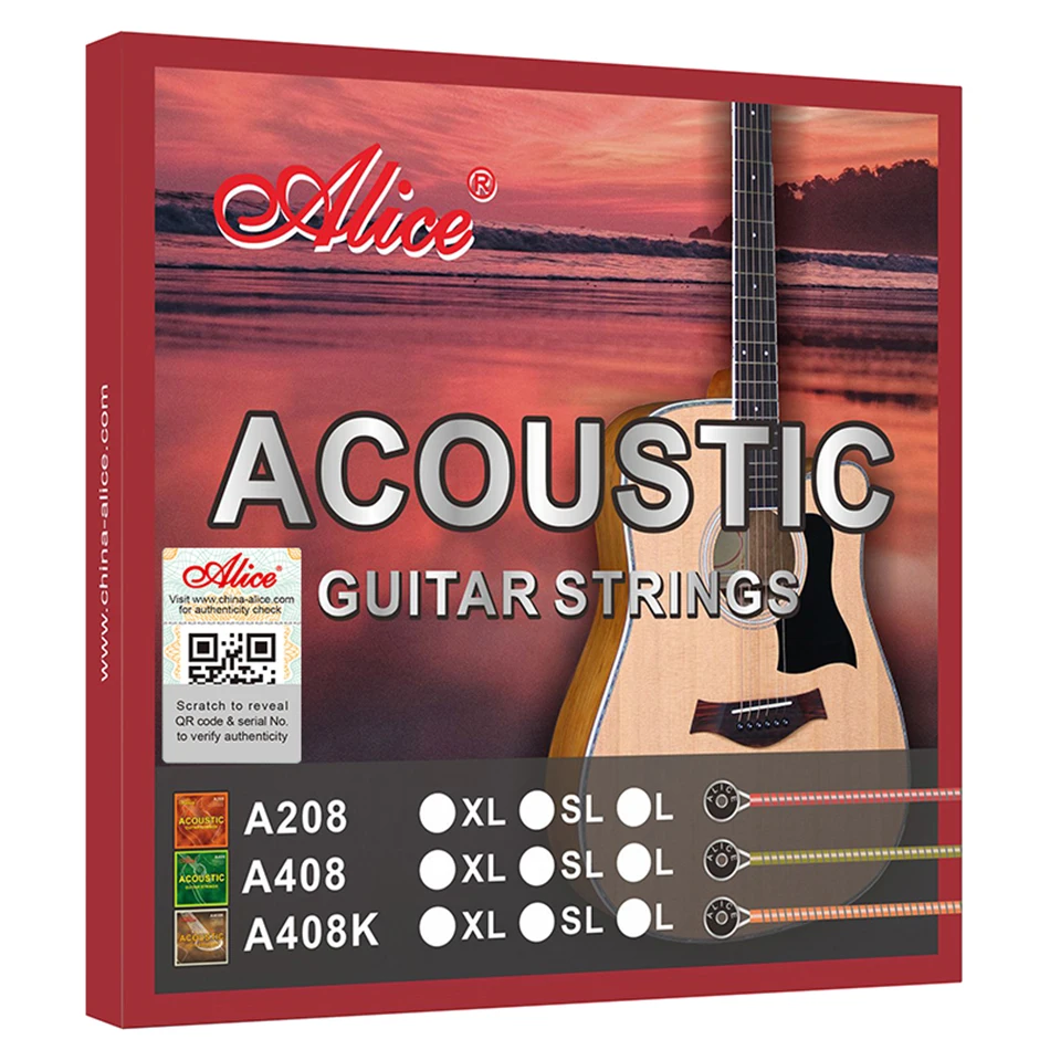 Musical Instrument Strings - Alice A408 Full set Acoustic Guitar