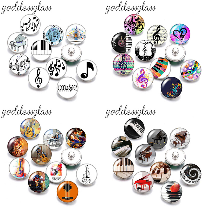 Musical Instrument Glass - New Love Music Notes musical instruments