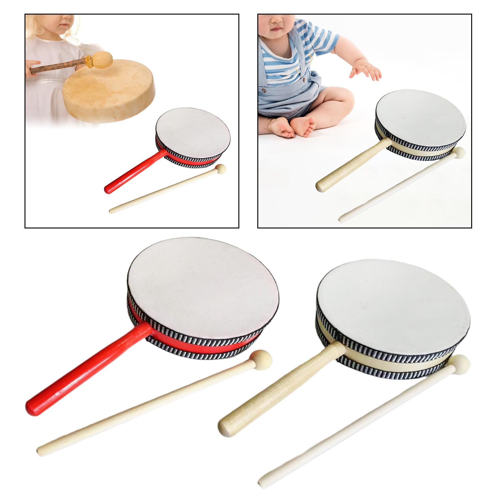 Tambourine Hand Drum - 6 inch Kids Drum Hand Drum