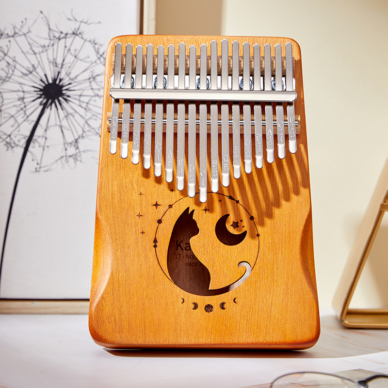 A Musical Instrument With Keys - 17 Keys Kalimba Gradient Color Design