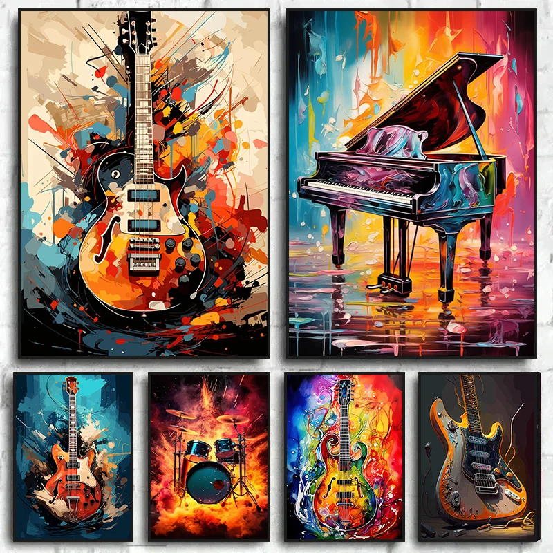 Abstract Colorful Art Musical  - Musical Instrument Kit ulasan dan harga