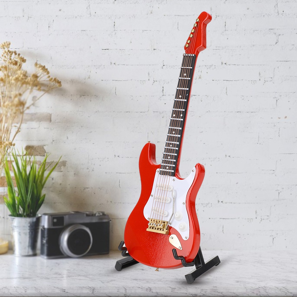 Miniature Red Electric Guitar  - Musical Instrument With A ulasan dan harga