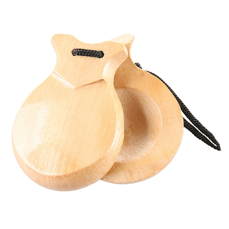 2 Pcs Wood Spanish Castanets F - Musical Instrument Clapper ulasan dan harga