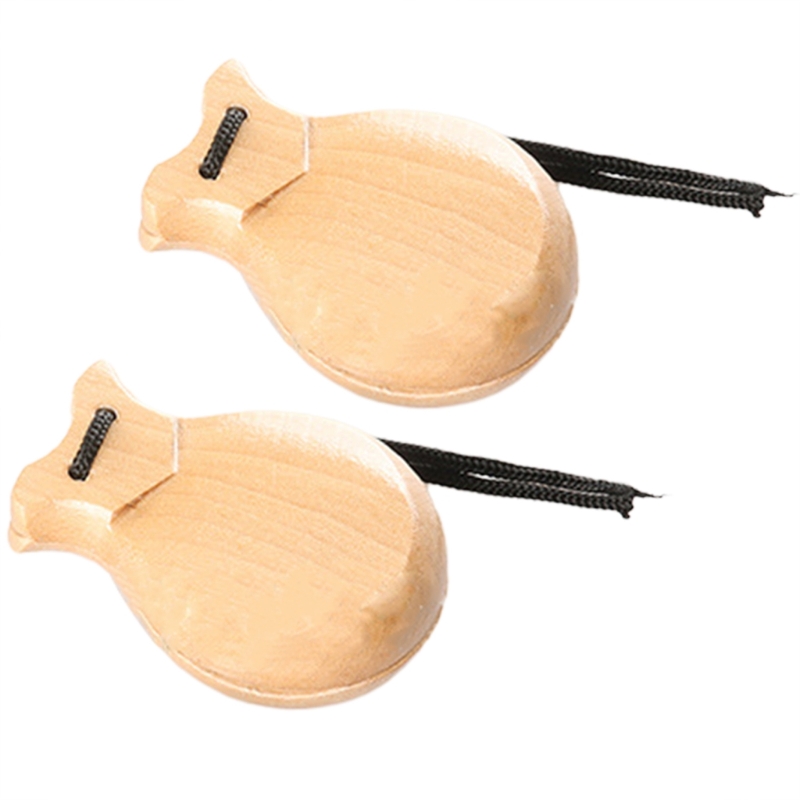 2 Pcs Wood Spanish Castanets F - Musical Instrument Clapper ulasan dan harga