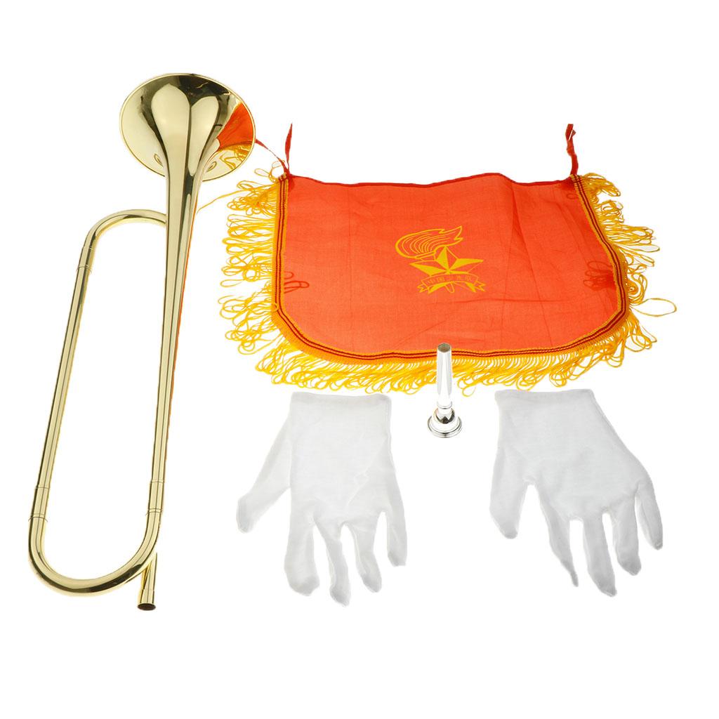 Kids Trumpet Brass Golden Bugl - Musical Instrument Bugle ulasan dan harga