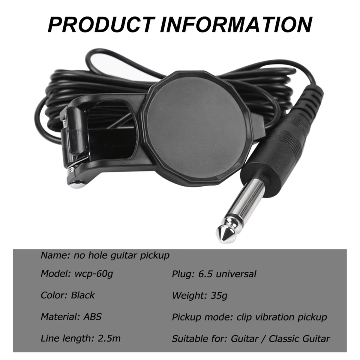 Audio Jack Clip On Pickup/2.5  - Musical Instruments Easy ulasan dan harga