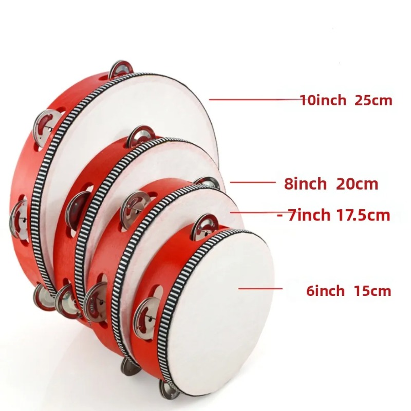 4/6/8/10 Inch Hand Held Metal  - Tambourine Hand Drum ulasan dan harga