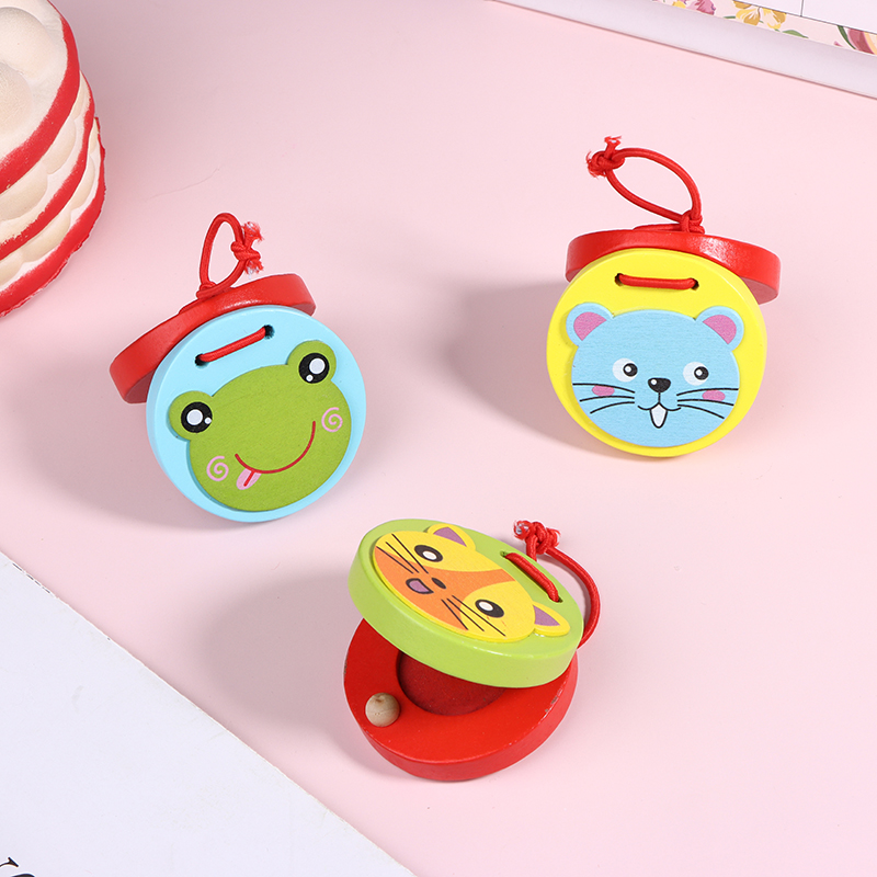 1Pc Kids Cartoon Wooden Crocod - Musical Instrument Clapper ulasan dan harga