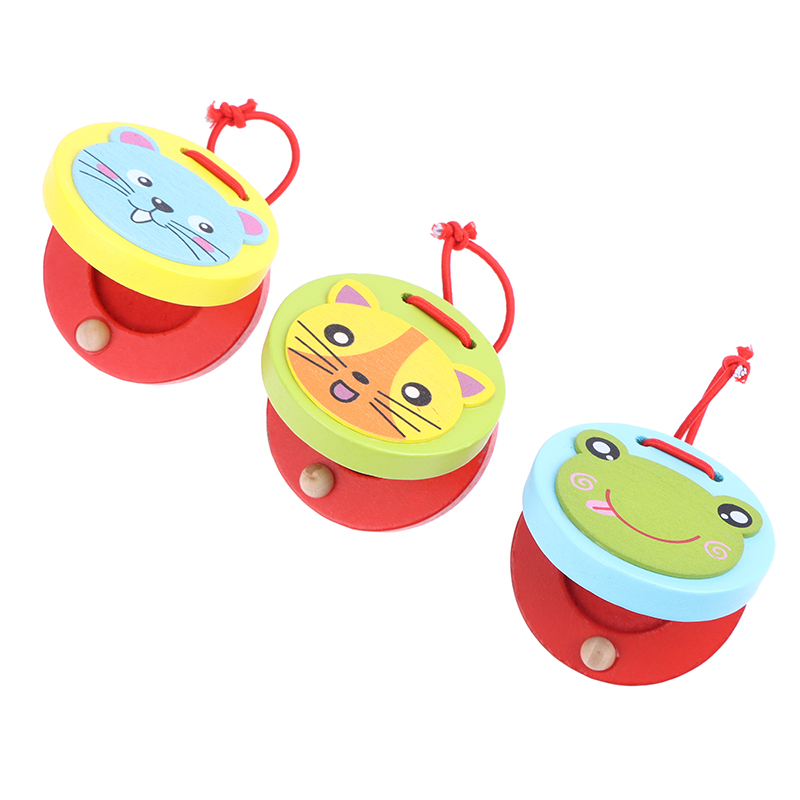 1Pc Kids Cartoon Wooden Crocod - Musical Instrument Clapper ulasan dan harga