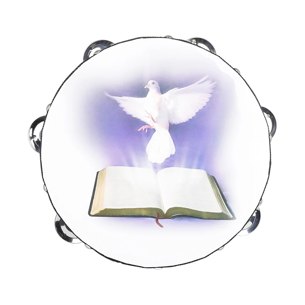 8 Inch Tambourine Peace Pigeon - Tambourine Hand Drum ulasan dan harga