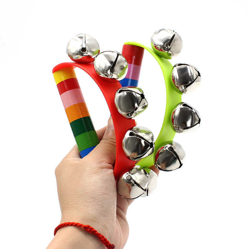 Rainbow Hand Jingle Bells Wood - A Musical Instrument You Shake ulasan dan harga