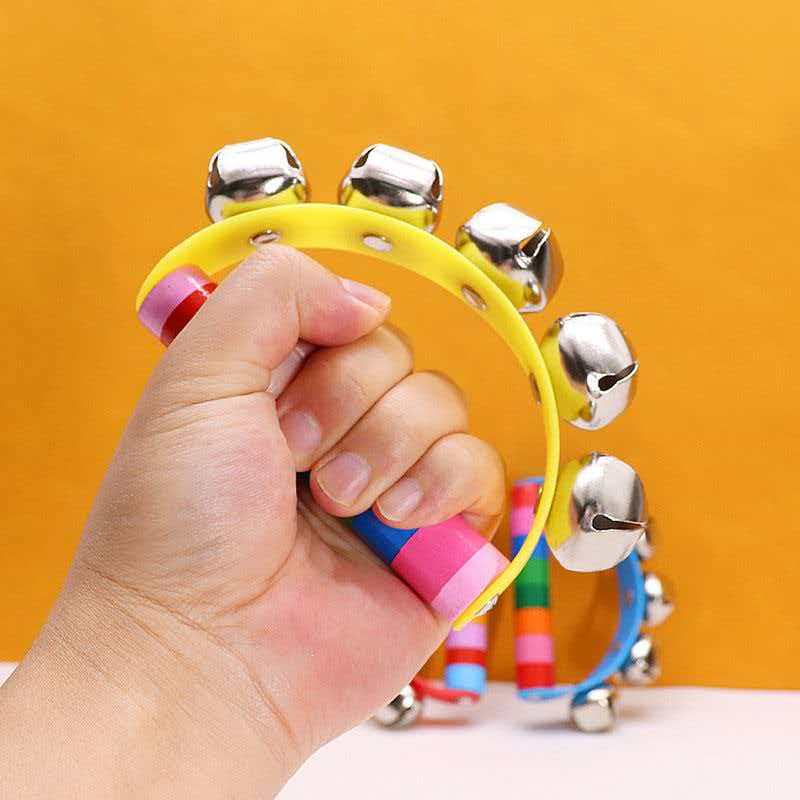 Rainbow Hand Jingle Bells Wood - A Musical Instrument You Shake ulasan dan harga
