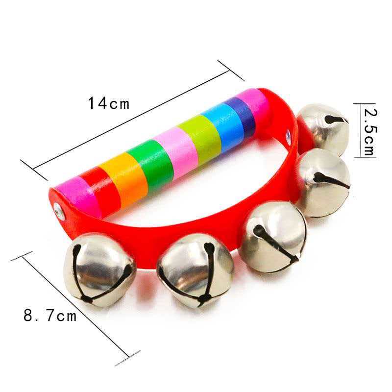 Rainbow Hand Jingle Bells Wood - A Musical Instrument You Shake ulasan dan harga