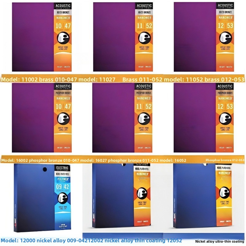 Coated Acoustic Guitar Strings - Musical Instrument Strings ulasan dan harga