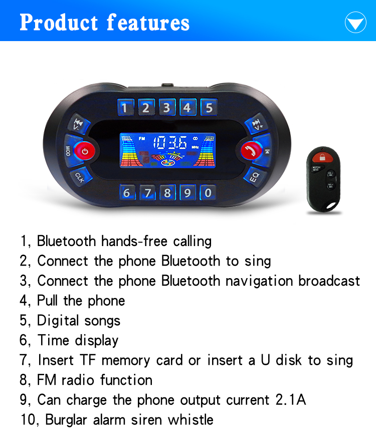 MT730 Motorcycle Bluetooth Spe - Musical Instrument Amplifier ulasan dan harga