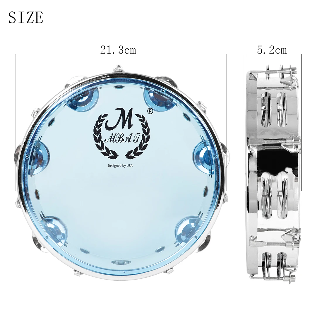 M MBAT 8/10inch Tambourine Sel - Tambourine Hand Drum ulasan dan harga