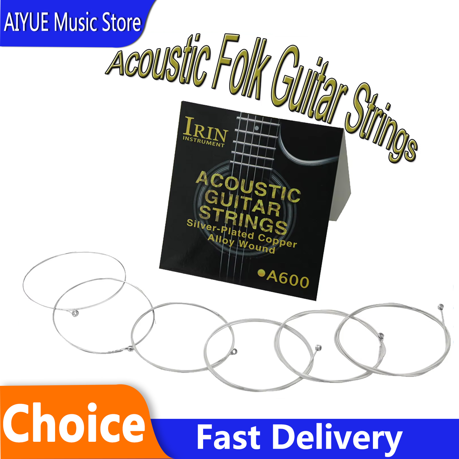IRIN A600 Acoustic Folk Guitar - Musical Instrument Strings ulasan dan harga