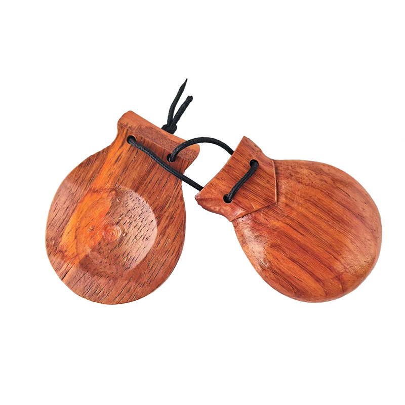 2Pcs Wooden Spanish Castanets  - Musical Instrument Clapper ulasan dan harga