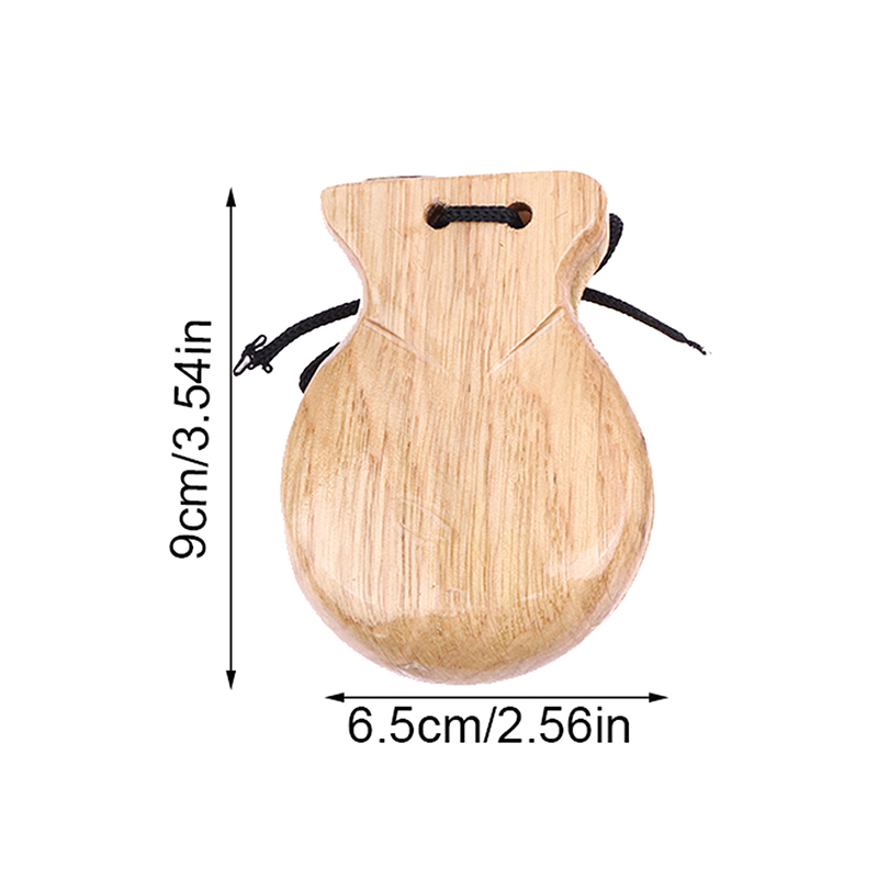2Pcs Wooden Spanish Castanets  - Musical Instrument Clapper ulasan dan harga