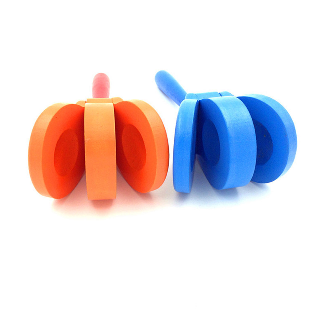 3Pcs Wooden Cartoon Castanets  - Musical Instrument Clapper ulasan dan harga