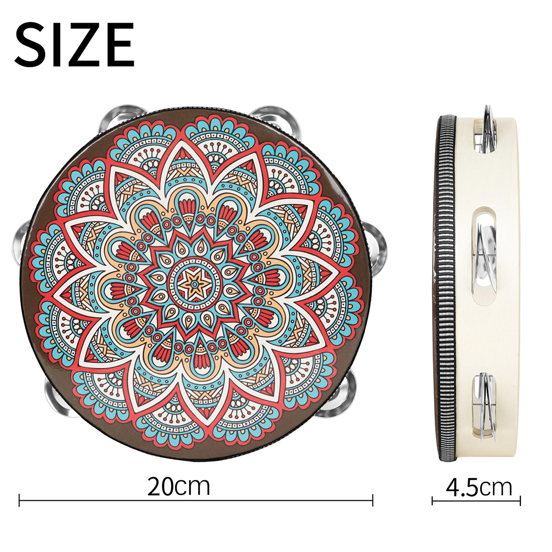 IRIN 8Inch Single Row Ancient  - Tambourine Hand Drum ulasan dan harga