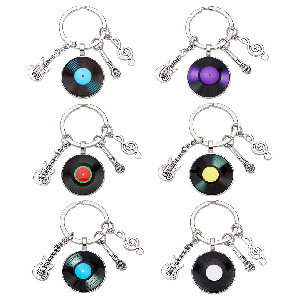 6Pcs 6 Colors Glass Pendant Ke - Musical Instrument Glass ulasan dan harga