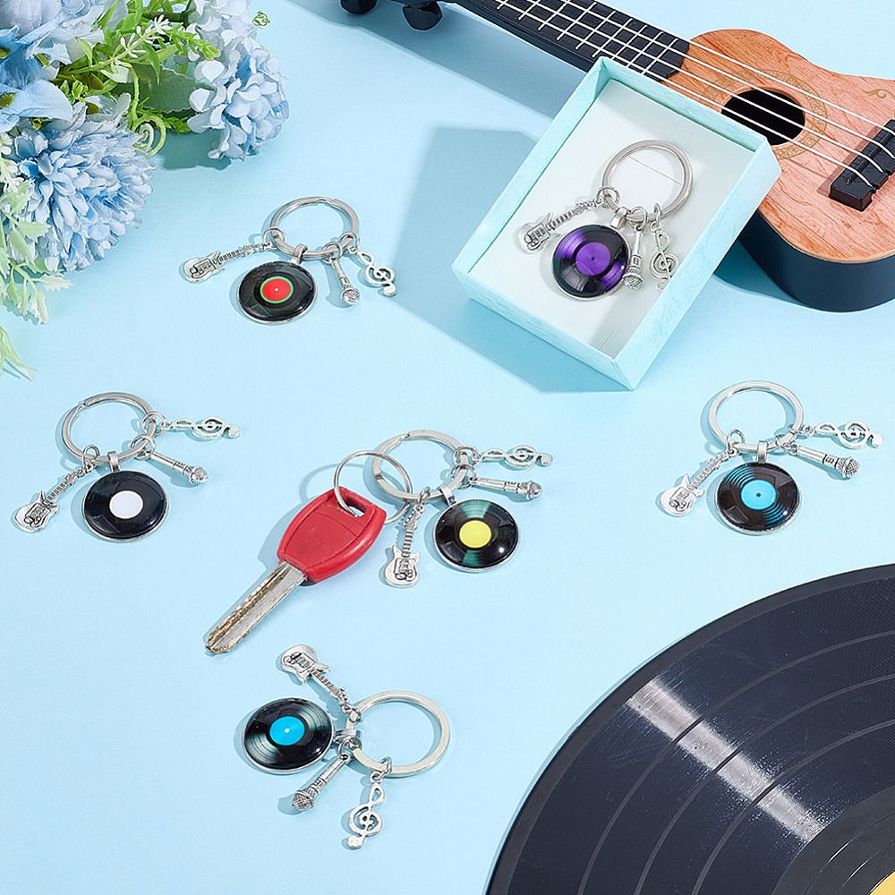 6Pcs 6 Colors Glass Pendant Ke - Musical Instrument Glass ulasan dan harga
