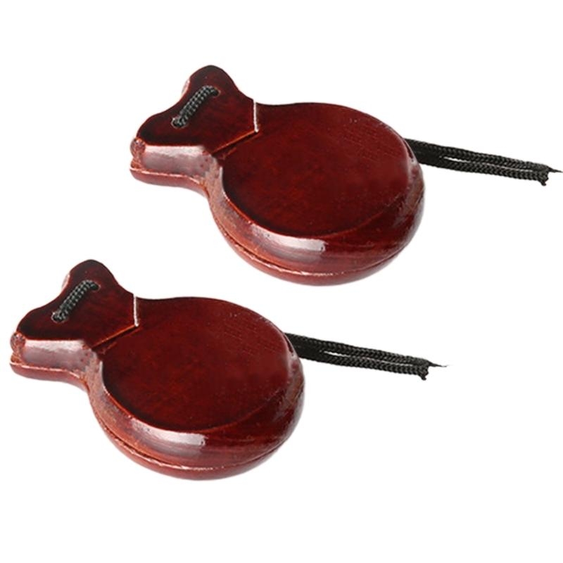 2Pcs Traditional Castanet Wood - Musical Instrument Clapper ulasan dan harga