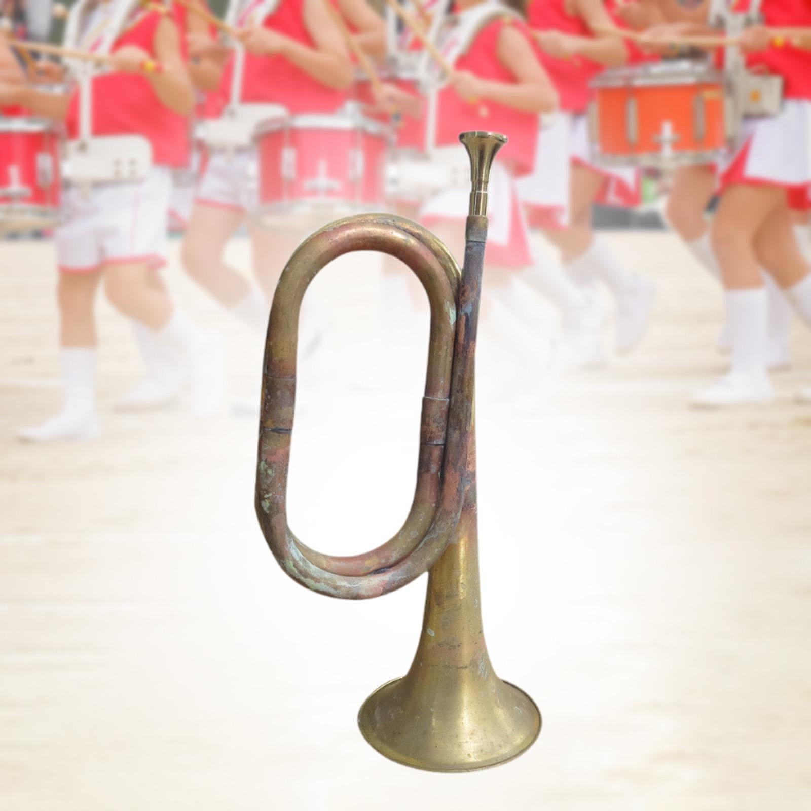 Brass Bugle Trumpet Prop Music - Musical Instrument Bugle ulasan dan harga