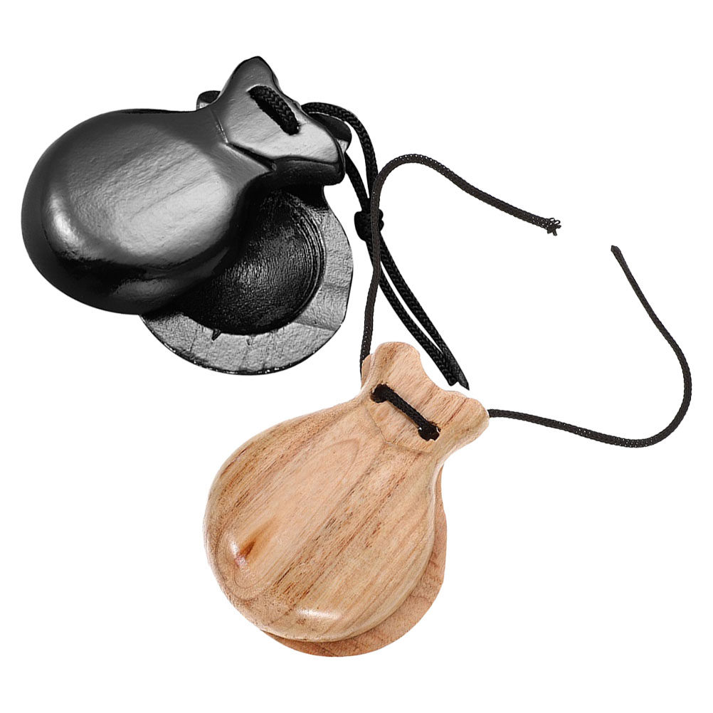 2Pcs Spanish Castanets Wooden  - Musical Instrument Clapper ulasan dan harga