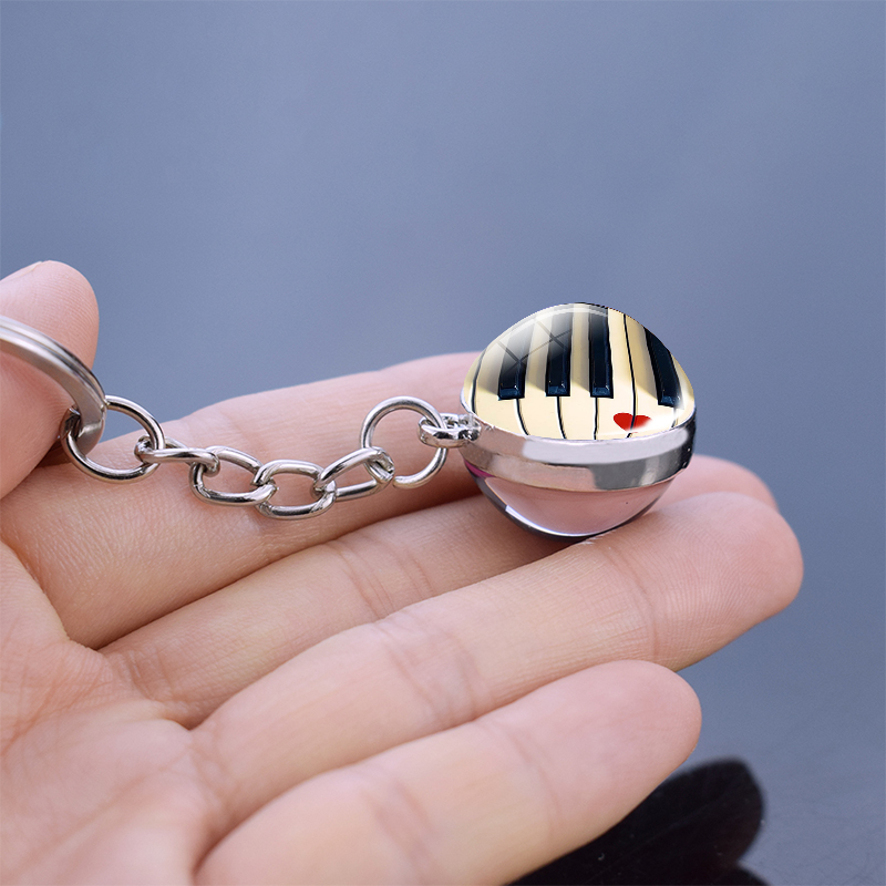 Piano Keychain Music Instrumen - Musical Instrument Glass ulasan dan harga