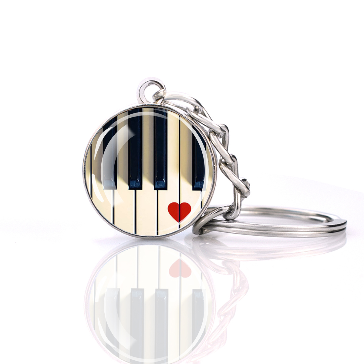 Piano Keychain Music Instrumen - Musical Instrument Glass ulasan dan harga