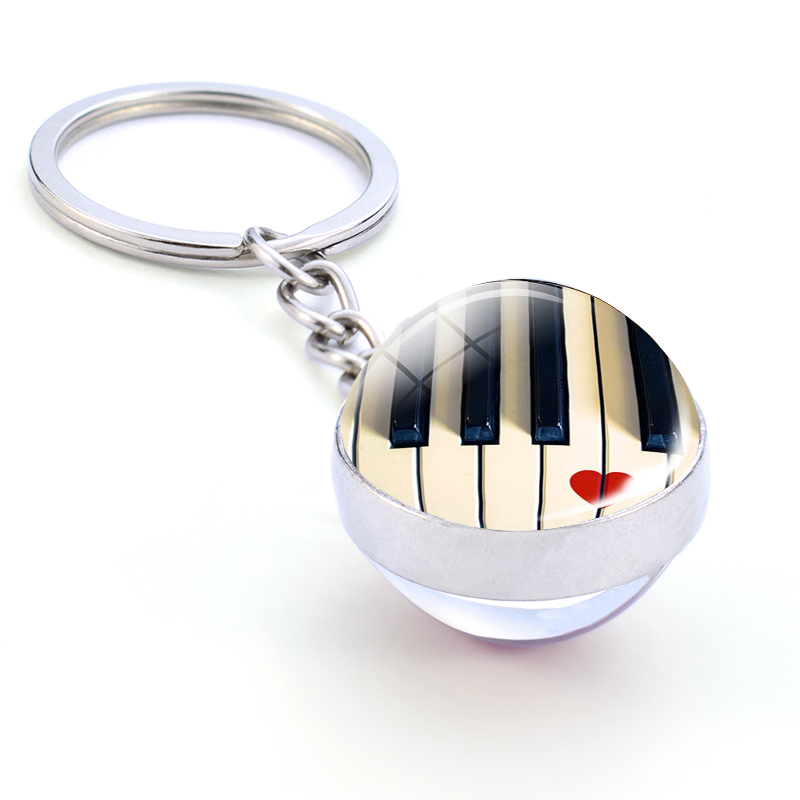 Piano Keychain Music Instrumen - Musical Instrument Glass ulasan dan harga