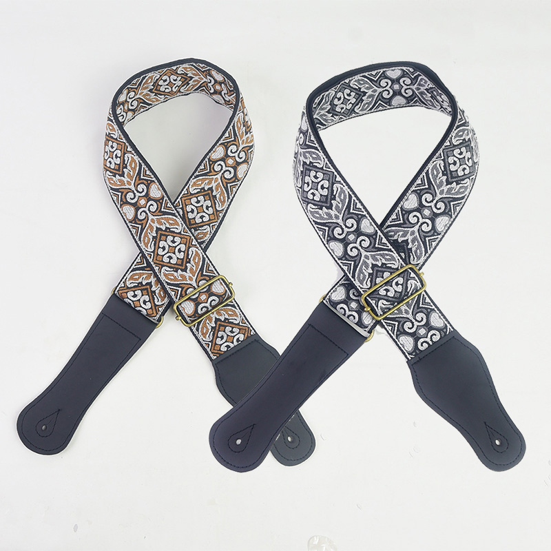 Guitar Strap Embroidered Print - Musical Instrument Bass ulasan dan harga