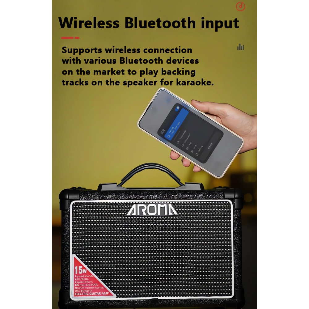 AROMA TM-15S 15W Portable Elec - Musical Instrument Amplifier ulasan dan harga