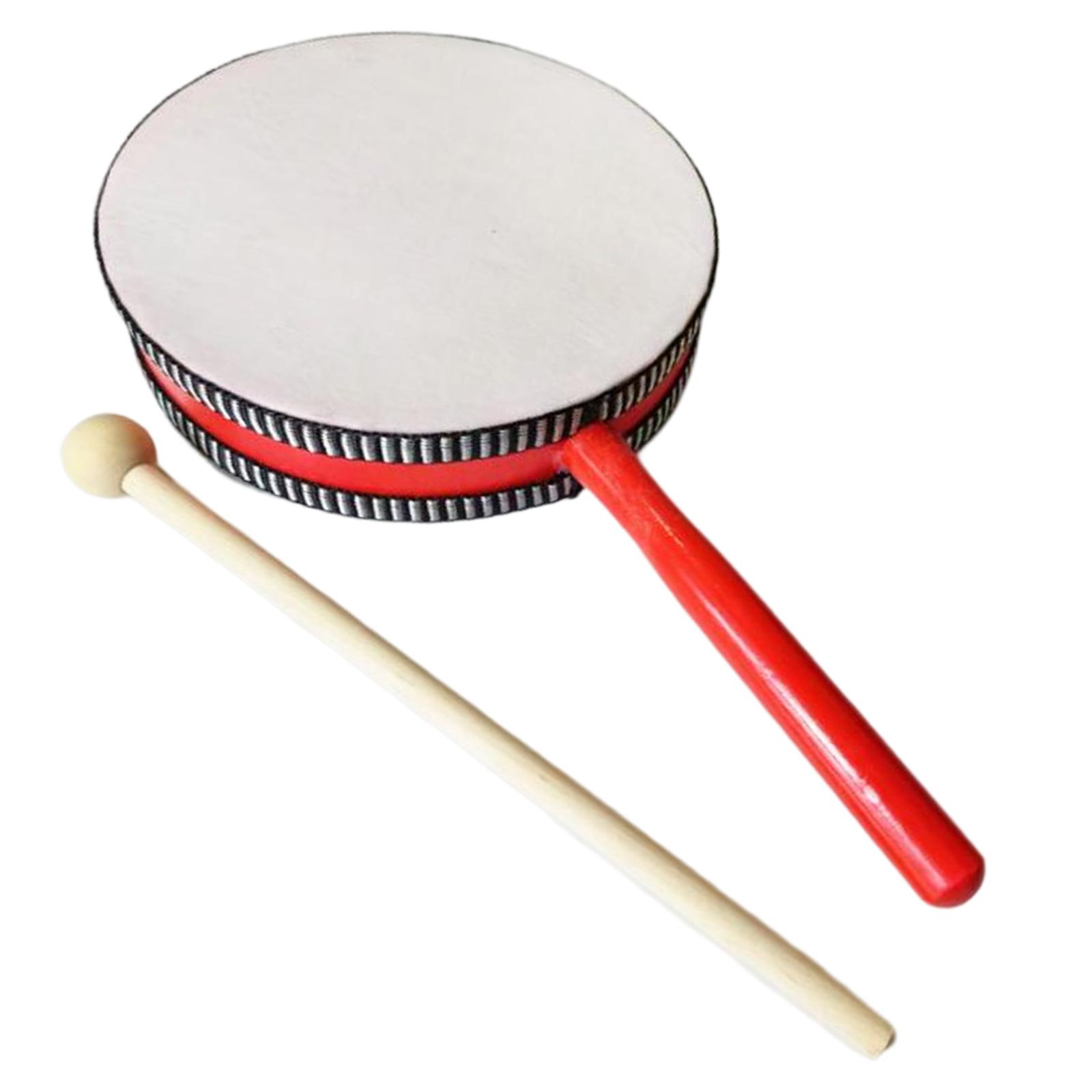 6 inch Kids Drum Hand Drum Toy - Tambourine Hand Drum ulasan dan harga
