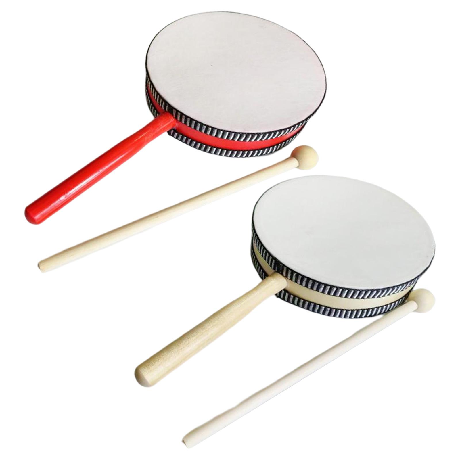 6 inch Kids Drum Hand Drum Toy - Tambourine Hand Drum ulasan dan harga