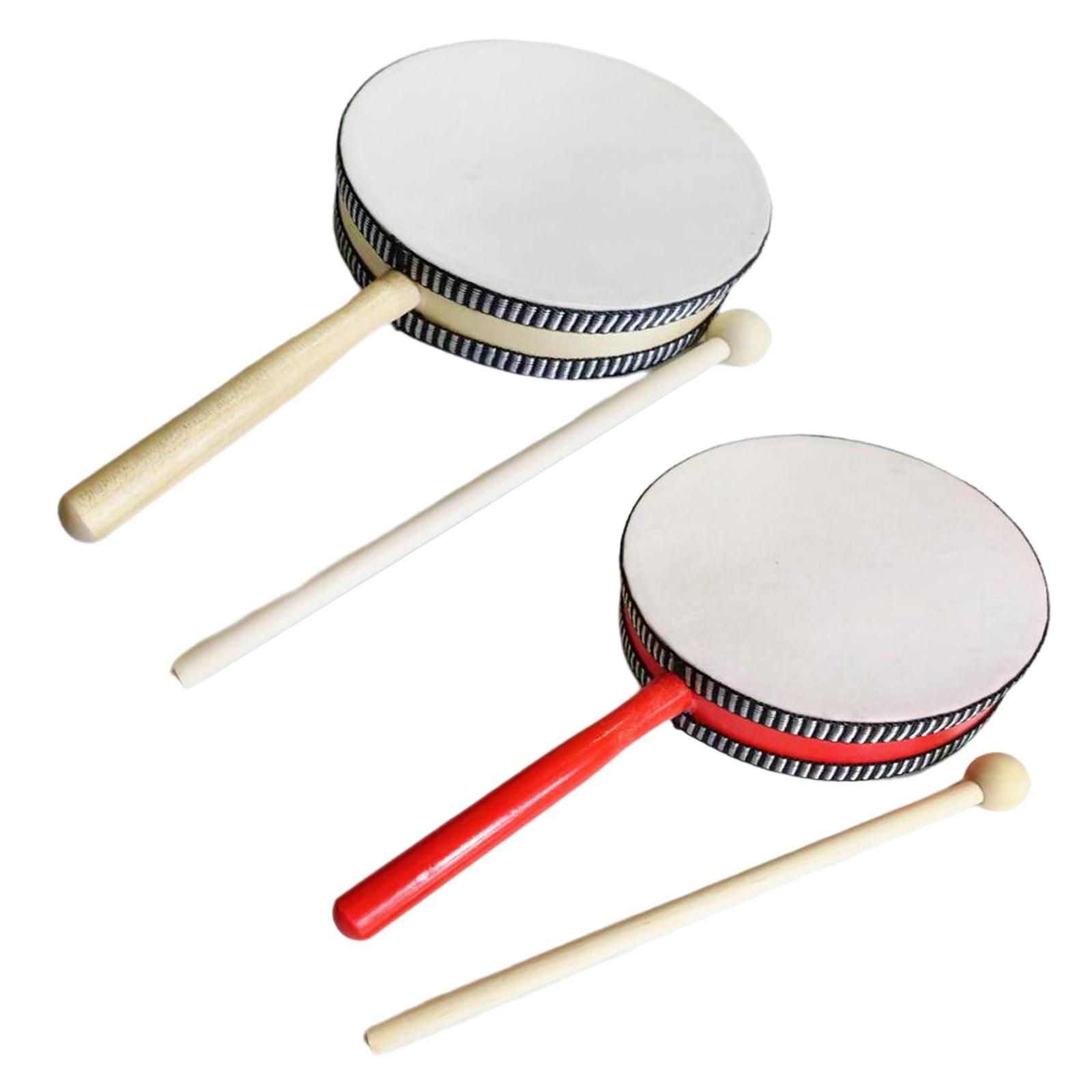6 inch Kids Drum Hand Drum Toy - Tambourine Hand Drum ulasan dan harga