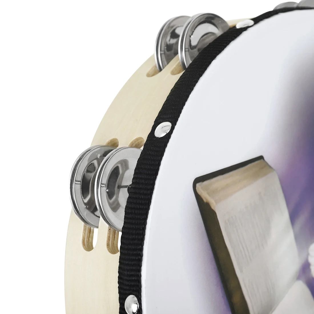 M MBAT 10-Inch Tambourine Wood - Tambourine Hand Drum ulasan dan harga