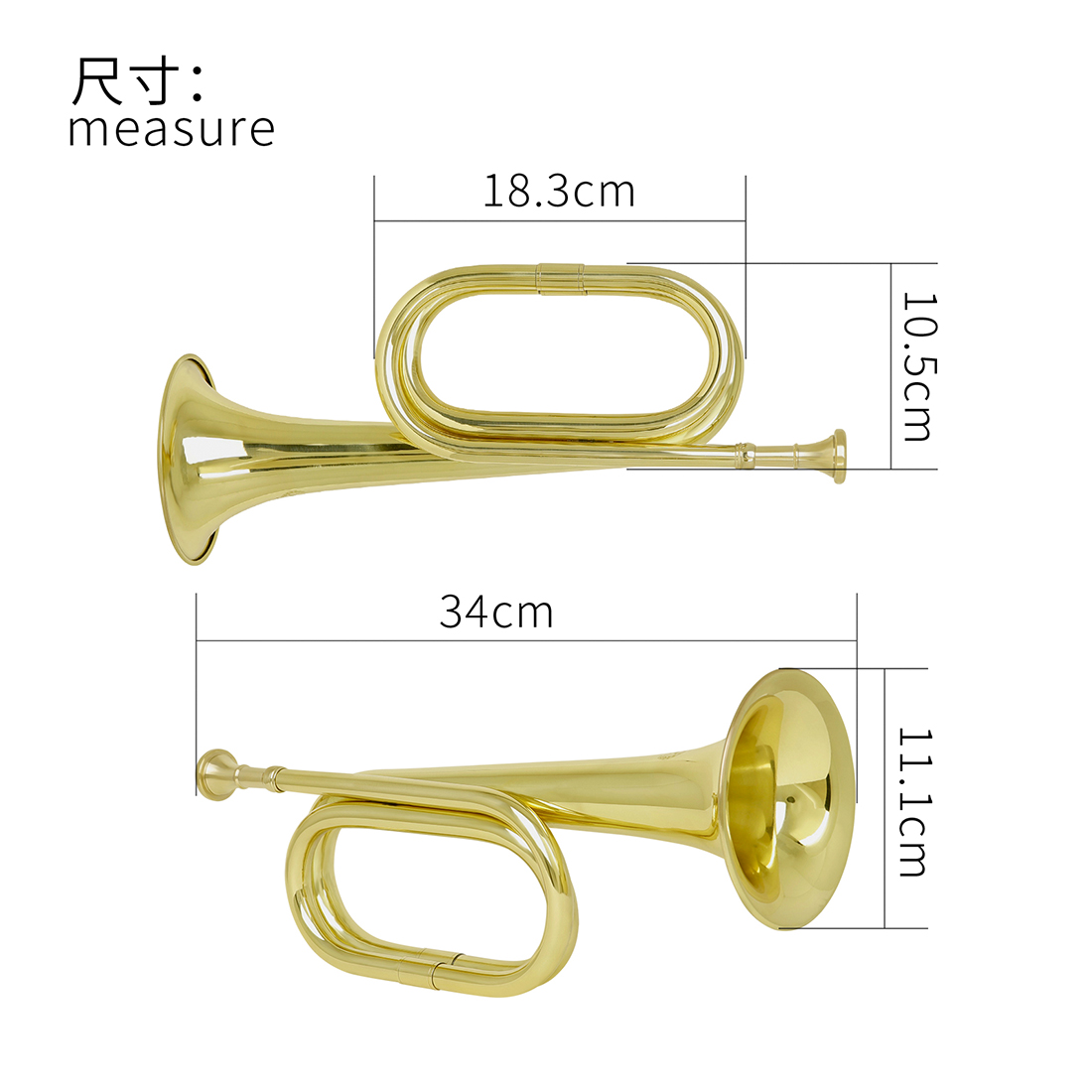 M MBAT Bugle Call Trumpet Bras - Musical Instrument Bugle ulasan dan harga