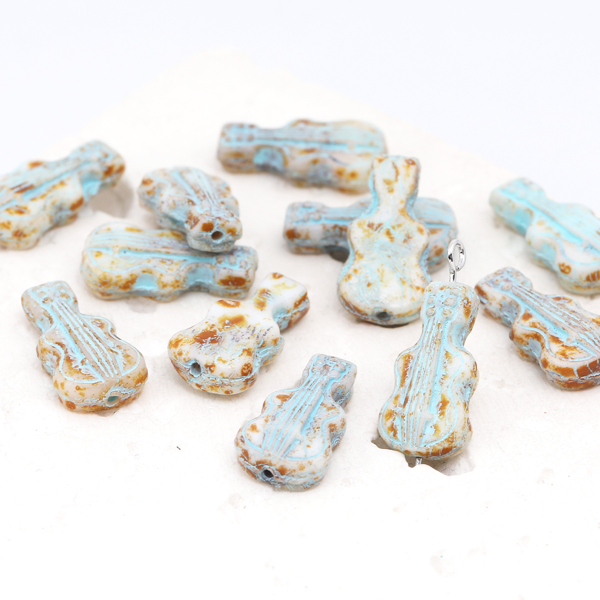5pcs/10pcs Vintage Crackle Vio - Musical Instrument Glass ulasan dan harga