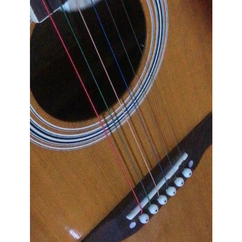 Wooden Acoustic Guitar Second  - Musical Instrument Strings ulasan dan harga