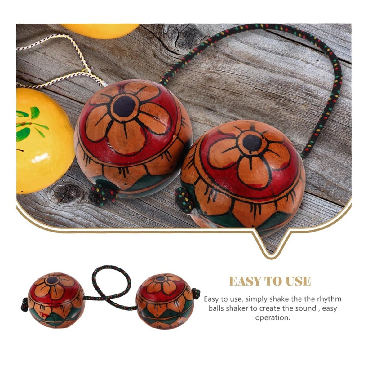 【HOT!TURE】Hand Drawn Maracas M - A Musical Instrument You Shake ulasan dan harga