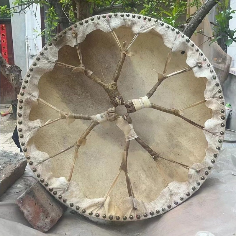 Black Sheepskin Shaman Drum Me - Tambourine Hand Drum ulasan dan harga